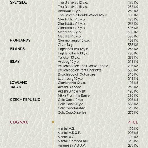 Whiskey, Cognac
